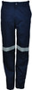 WK1234 Bocini Adults Cotton Drill Work Pants With Reflective Tape Navy WK1234 Bocini Adults Cotton Drill Work Pants With Reflective Tape Navy