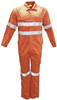 WO0683 Bocini Adults Hi-Vis Cotton Drill Overall With X Pattern Reflective Tape Orange WO0683 Bocini Adults Hi-Vis Cotton Drill Overall With X Pattern Reflective Tape Orange