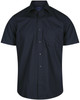 1272S GloWeave Mens Premium Poplin Short Sleeve Shirt Navy