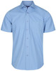 1272S GloWeave Mens Premium Poplin Short Sleeve Shirt French Blue