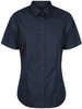 1520WS GloWeave Womens Premium Poplin Short Sleeve Shirt Navy