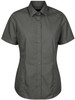 1520WS GloWeave Womens Premium Poplin Short Sleeve Shirt Charcoal