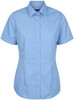 1520WS GloWeave Womens Premium Poplin Short Sleeve Shirt French Blue
