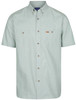 5045SN GloWeave Mens Icon Short Sleeve Chambray Shirt Green