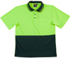 SW01TD AIW Hi-Vis Truedry Safety Polo S/S Yellow/Bottle