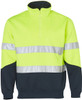 SW14 AIW Hi-Vis L/S Fleecy Collar Sweater 3M Tapes Yellow/Navy