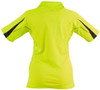 SW26A AIW Ladies' Fashion Hi-Vis S/S Polo Yellow/Navy Back