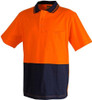 SW35 AIW Cotton Jersey Two Tone Safety Polo Orange/Navy SW35 AIW Cotton Jersey Two Tone Safety Polo Orange/Navy