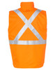 SW37 AIW Hi-Vis Reversible Safety Vest With X Pattern 3M Tapes Orange Back