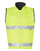 SW49 AIW Hi-Vis Reversible Mandarine Collar Safety Vest With 3M Tapes Yellow/Navy