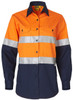 SW65 AIW Ladies' Hi-Vis L/S Safety Shirt 3M Tape Orange/Navy SW65 AIW Ladies' Hi-Vis L/S Safety Shirt 3M Tape Orange/Navy