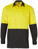 SW67 AIW Men's Two Tone Cool Breeze L/S Cotton Safety Shirt Yellow/Navy SW67 AIW Men's Two Tone Cool Breeze L/S Cotton Safety Shirt Yellow/Navy