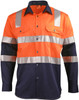 SW70 AIW Biomotion Two Tone Safety Shirt With X Tape Orange/Navy