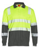 SW74 AIW Biomotion Segmented Truedry L/S Safety Polo Yellow/Charcoal