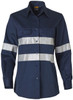 WT08HV AIW Ladies HiVis Cotton Drill Long Sleeves Work Shirt with 3M Reflective Taps Navy WT08HV AIW Ladies HiVis Cotton Drill Long Sleeves Work Shirt with 3M Reflective Taps Navy