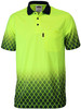 3551 DNC HiVis Sublimated Metal Mesh Polo Yellow/Navy