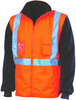 3990 DNC HiVis “4 in 1” Zip off Sleeve Reversible Vest, ‘X’ Back with additional tape on Tail Orange/Navy 3990 DNC HiVis “4 in 1” Zip off Sleeve Reversible Vest, ‘X’ Back with additional tape on Tail Orange/Navy