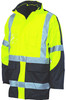 3998 DNC HiVis Cross Back 2 Tone D/N “6 in 1” Contrast Jacket Yellow/Navy