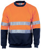 3824 DNC HiVis Two Tone Fleecy Sweat Shirt (Sloppy Joe) with CSR R/Tape Crew-Neck Orange/Navy 3824 DNC HiVis Two Tone Fleecy Sweat Shirt (Sloppy Joe) with CSR R/Tape Crew-Neck Orange/Navy