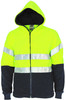 3926 DNC HiVis Full Zip Polar Fleece Hoodie with CSR R/Tape Yellow/Navy