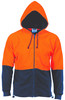 3927 DNC HiVis Two Tone Full Zip Polar Fleece Hoodie Orange/Navy 3927 DNC HiVis Two Tone Full Zip Polar Fleece Hoodie Orange/Navy