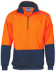 3928 DNC HiVis Two Tone 1/2 Zip Reflective Piping Sweat Shirt Orange/Navy 3928 DNC HiVis Two Tone 1/2 Zip Reflective Piping Sweat Shirt Orange/Navy
