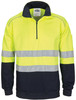 3729 DNC HiVis 1/2 Zip Fleecy with Hoop Pattern CSR Reflective Tape Yellow/Navy