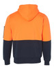 SW38W AIW Hi-Vis Womens Two Tone Kangaroo Pocket Hoodie Orange/Navy Back