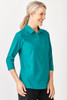 CS951LT Biz Care Womens Florence 3/4 Sleeve Shirt Teal Model CS951LT Biz Care Womens Florence 3/4 Sleeve Shirt Teal Model