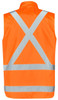 ZJ616 Syzmik Workwear Mens Hi Vis X Back Taped 4 in 1 Waterproof Jacket Orange Vest Back
