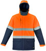 ZJ553 Syzmik Workwear Unisex Hi Vis Antarctic Softshell Taped Jacket Orange/Navy