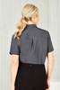 CS947LS Biz Care Womens Florence Short Sleeve Shirt Charcoal Model Back