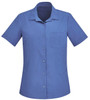CS947LS Biz Care Womens Florence Short Sleeve Shirt Mid Blue