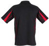 PS53 Winning Spirit Legend Mens Sport Polos Black/Red Back