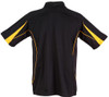 PS53 Winning Spirit Legend Mens Sport Polos Black/Gold Back
