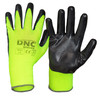 GN01 DNC Workwear Nitrile Basic/Smooth Finish Black/HiVis Yellow