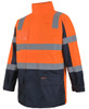 6DNCJ JB's Wear Hi Vis D+N Visionary Jacket Orange/Navy Side