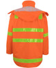 6DVRL JB's Wear Vic Road D+N Zip Off Sleeve Longline Jacket Orange Hood