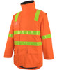 6DVRL JB's Wear Vic Road D+N Zip Off Sleeve Longline Jacket Orange Side