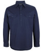 6WLCF JB's Wear Close Front L/S 150G Work Shirt Navy