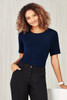CS952LS Biz Care Womens Marley Jersey T-Top Navy