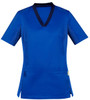 CST043LS Biz Care Womens Riley V-Neck Scrub Top Electric Blue Front