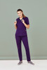 CST043LS Biz Care Womens Riley V-Neck Scrub Top Purple