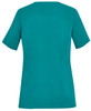 CST942LS Biz Care Womens Avery Tailored Fit Round Neck Scrub Top Teal Back