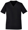 CST941LS Biz Care Womens Avery Easy V-Neck Scrub Top Black Front