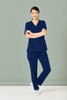 CST941LS Biz Care Womens Avery Easy V-Neck Scrub Top Navy