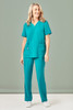 CST941LS Biz Care Womens Avery Easy V-Neck Scrub Top Teal