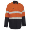 2808 WorKit Flarex PPE1 FR Inherent 155gsm Lightweight Taped Shirt Orange Navy