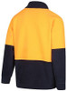 3500 WorKit Hi-Vis 2 Tone 1/4 Zip Polar Fleece Jumper Orange/Navy Back
