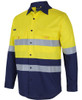6DNRL JB's Wear Hi Vis (D+N) Ripstop Fishing Shirt Yellow/Navy Side